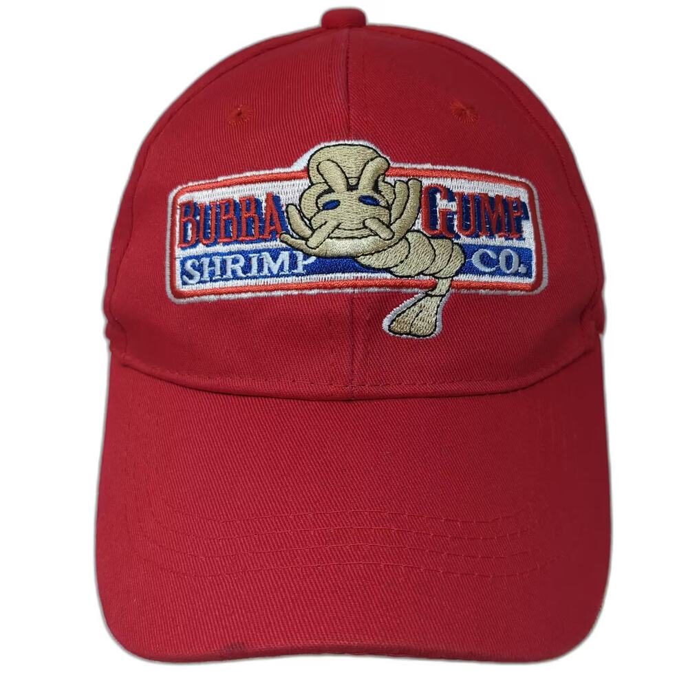 Bubba Gump Shrimp Co. Red Blue Baseball Cap Hat OS Embroidered Forrest Gump